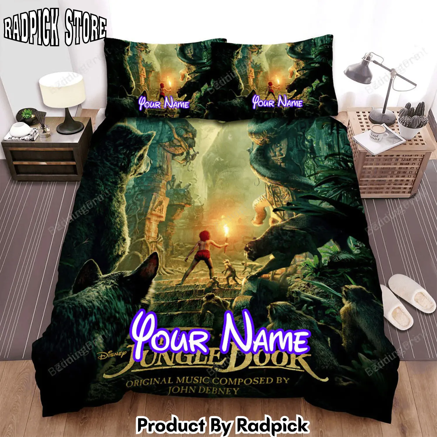 Radpick the jungle book movie poster bed sheets duvet cover personalized name bedding sets rp3271165